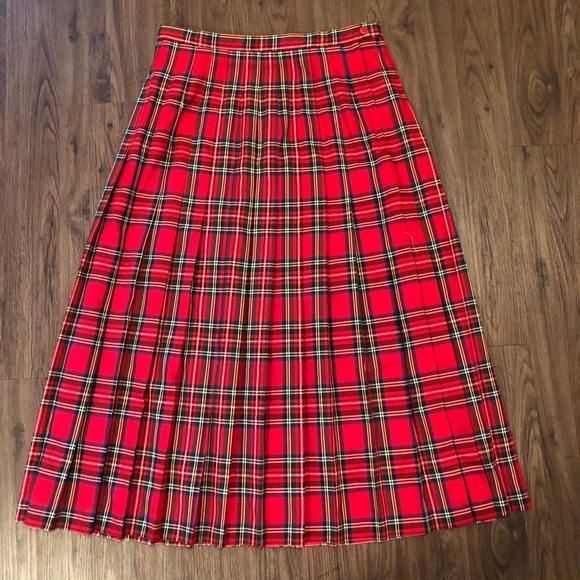 Vintage Dresses & Skirts - Westbound Vintage Tartan Plaid Maxi Skirt Size 18